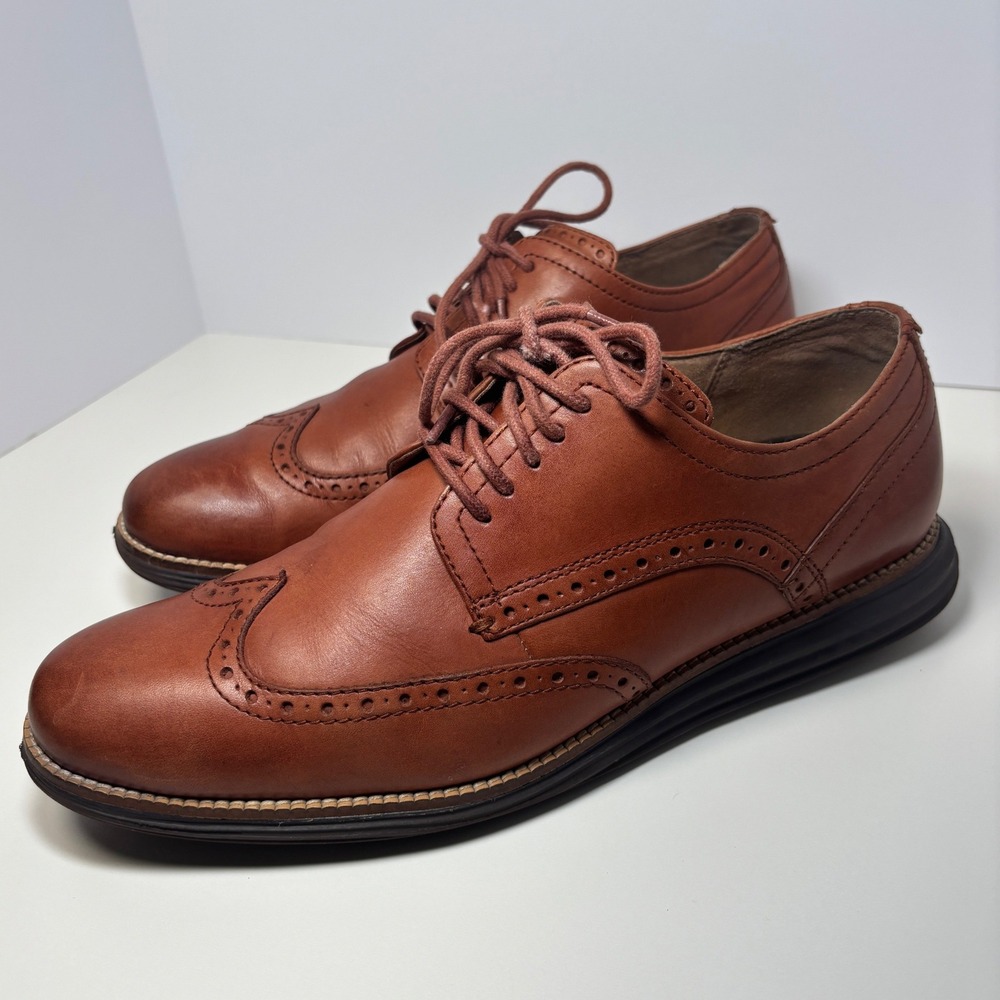 Cole Haan Original Grand Mens 11M Wingtip Oxford  Brown Leather C26472‎